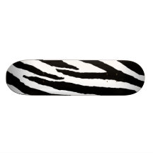Teste padrão preto e branco na moda da zebra skateboard