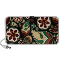 Teste padrão retro de Paisley Caixinha De Som Para Viagem
