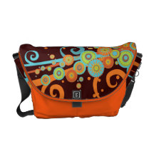 Teste padrão retro do ponto abstrato do redemoinho bolsa mensageiro