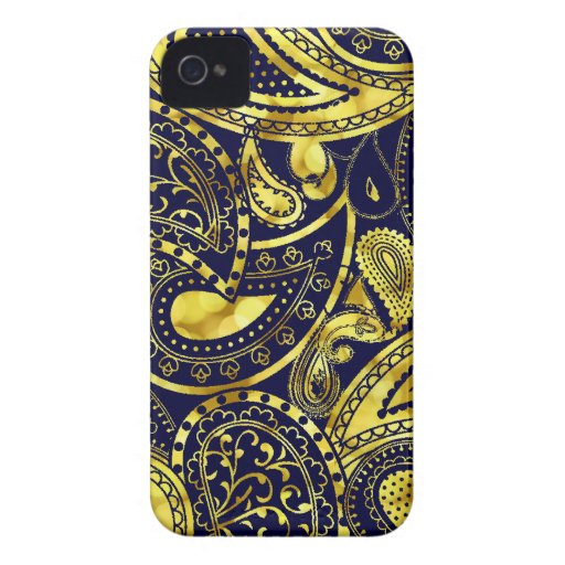 Teste padrão retro do redemoinho de Paisley do our Capa iPhone 4 Case-Mate