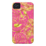 Teste padrão retro do redemoinho de Paisley do our Capas De iPhone 4 Case-Mate