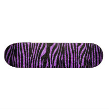 Teste padrão roxo da listra da zebra (brilho do fa skateboard