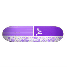 Teste padrão roxo de Paisley Skates Personalizados
