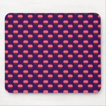 Teste padrão roxo do cupcake mouse pad