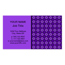 Teste padrão roxo do diamante cartões de visitas