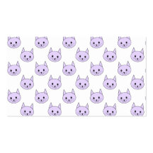 Teste padrão roxo do gato do Lilac Cartões De Visitas