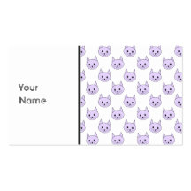 Teste padrão roxo do gato do Lilac Cartoes De Visita