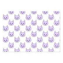 Teste padrão roxo do gato do Lilac Cartão De Visita