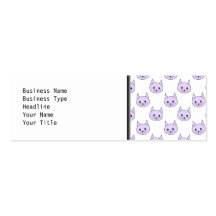 Teste padrão roxo do gato do Lilac Modelo Cartão De Visita