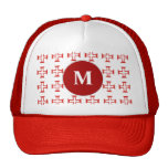 Teste padrão transversal vermelho de Templar Boné