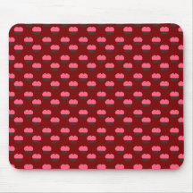 Teste padrão vermelho do cupcake mouse pads