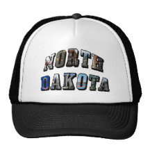 Texto da imagem de North Dakota Bonés