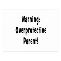 texto overprotective de advertência do preto do pa cartées postais