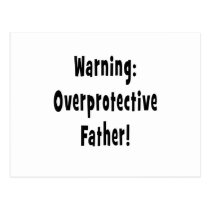 texto overprotective de advertência do preto do pa cartées postais