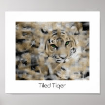 Tigre telhado pôsteres