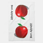 Toalha vermelha de Appétit Apple do Bon