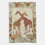 Toalhas alaranjadas da flor dos girafas