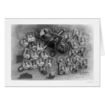 Toda a excursão 1897 do basebol de América Cartao
