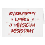 Todos ama um assistente do médico cartao