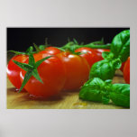 Tomates com ervas frescas de cozinha impressão