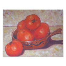 Tomates vermelhos em um impressão das belas artes  artes de fotos