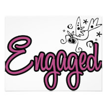 ToonDoveEngagedPink Convite Personalizados