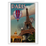 Torre Eiffel do vintage Cartoes
