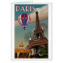 Torre Eiffel do vintage Cartoes
