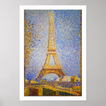Torre Eiffel, Paris France por Georges Seurat Pôsteres