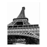 Torre Eiffel preto e branco Cartao Postal
