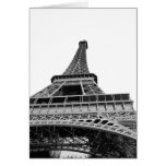 Torre Eiffel preto e branco Cartoes
