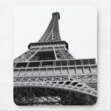 Torre Eiffel preto e branco Mousepad