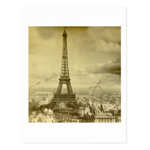 Torre Paris France 1889 de Eifel do vintage Cartoes Postais