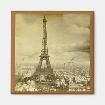Torre Paris France 1889 de Eifel do vintage Imãs De Geladeira