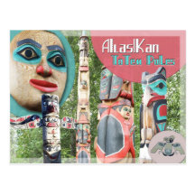Totem pólos do Alasca Cartões Postais