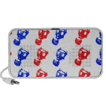 Tóxico branco vermelho caixinha de som para iPod