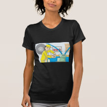 Trabalhador feliz do mecânico de automóvel t-shirts