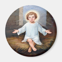Trabalhos de arte decorativos de Jesus do bebê Imãs