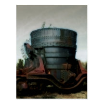 Trabalhos do ferro da carga, concha - cartão cartoes postais