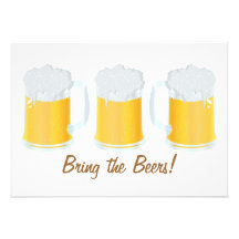 Traga as cervejas! O partido convida Convite Personalizados