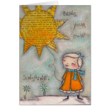Traga sua própria luz do sol - cartões de nota