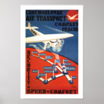 Transporte aéreo Czechoslovak Posters