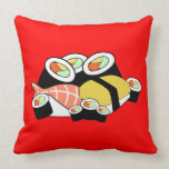 Travesseiro decorativo lunático do sushi