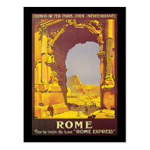 Trem de Roma luxe do le da paridade expressa Cartao Postal