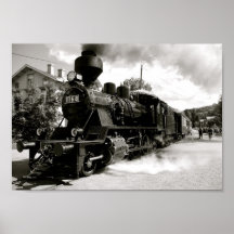 Trem que sae da estação posters