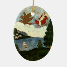 Trenó do anjo ornamento para arvores de natal