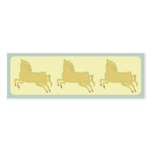 Três cavalos estilizados modelos cartoes de visitas