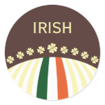 Trevo irlandês com etiqueta da bandeira autocolantes