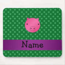 Trevos conhecidos personalizados do verde da cara  mouse pad