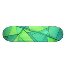 Triângulos de turquesa & de limão skate personalizado